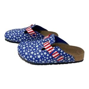 Birki’s Birkenstock size 39 Stars & Stripes American Flag Boston Clogs M=6 L=9